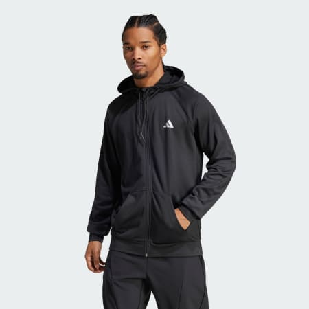 Game and Go Training Big Logo 3-Stripes Full-Zip Hoodie