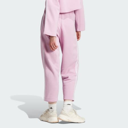 Essentials 3-Stripes Open Hem Fleece Pants