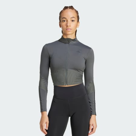 Hyperglam Rib Zip Thru Cover Up