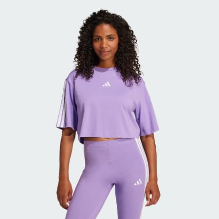 تيشيرت Essentials 3-Stripes Cotton Loose