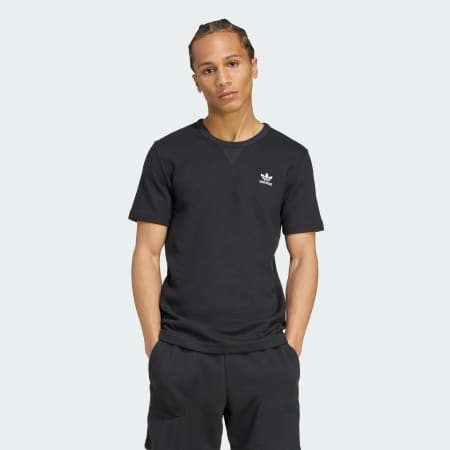 Tricou din țesătură gofrată Trefoil Essentials