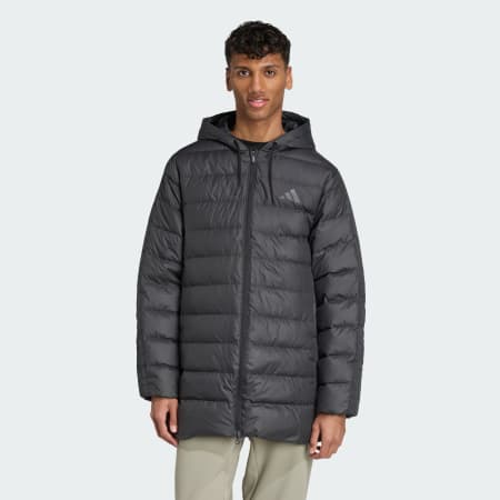معطف Essentials CLIMAWARM 3-Stripes Light Down Hooded