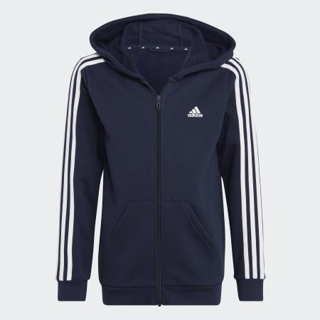سُترة Essentials 3-Stripes Fleece Full-Zip
