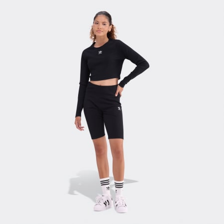 Essentials Ribbed Crop Long Sleeve Long-Sleeve Top