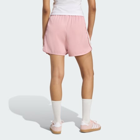 Pantaloni scurți din satin adidas Originals ruffles cu 3 dungi