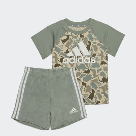 طقم تيشيرت وشورت Dino Camo Allover Print