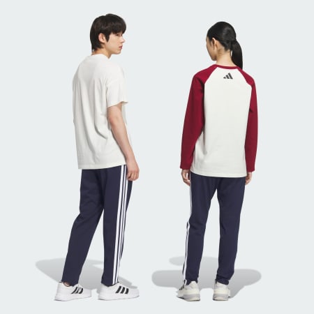Essentials 3-Stripes Tapered Pants Single Jersey Open Hem
