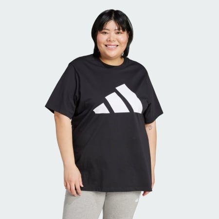 Tricou din bumbac Essentials cu logo mare (mărime mare)