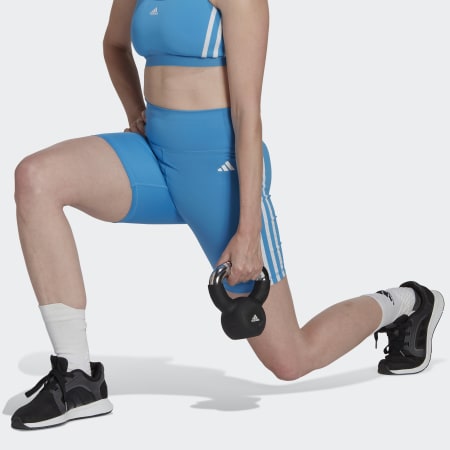 Training Essentials 3-Stripes High-Waisted Short Leggings