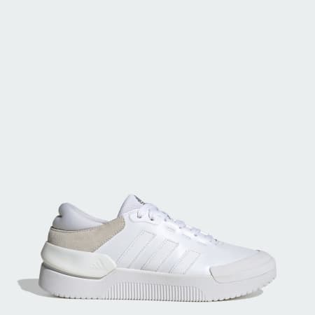 Womens adidas best sale white tennis shoes