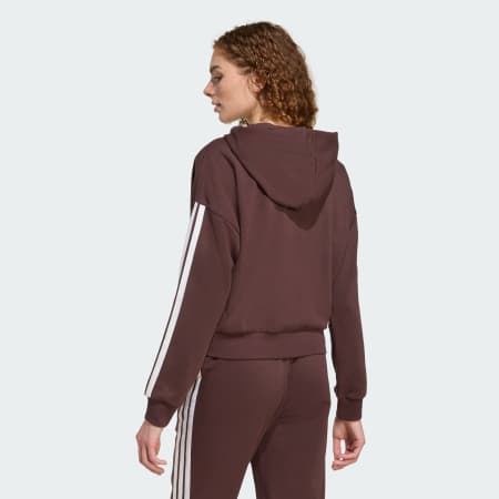 Essentials 3-Stripes French Terry Full-Zip Hoodie