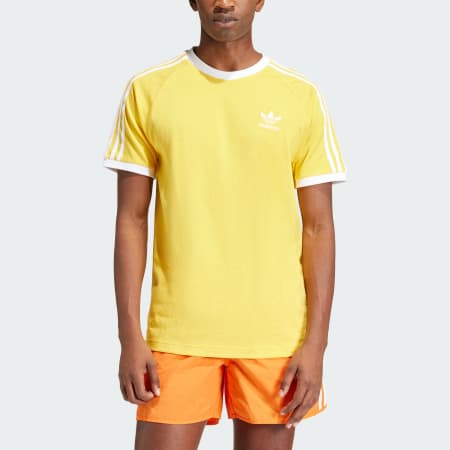 Adidas gold cheap logo shirt