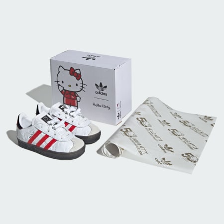 Pantofi cu șireturi elastice adidas x Hello Kitty Gazelle Comfort Closure pentru copii