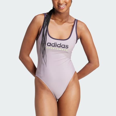 Maillot de bain natation 3s sporty violet femme - Adidas
