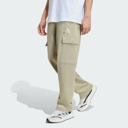 ALL SZN French Terry Loose Cargo Open Hem Pants