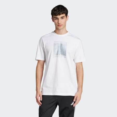 T-shirt graphisme métallisé Tech