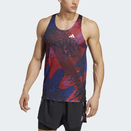 Men's Clothing - Adizero Singlet - Black | Oman