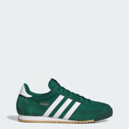 Mens adidas dragon trainers green best sale