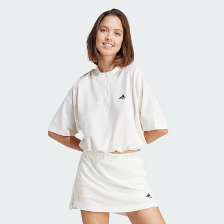 Sportswear Resort Graphic Crop Half-Zip Tee