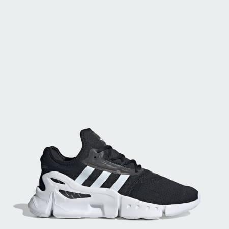 Adidas black and store white speckled shoes