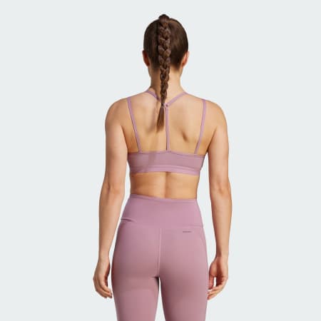 adidas Yoga Essentials Light-Support Bra - Purple