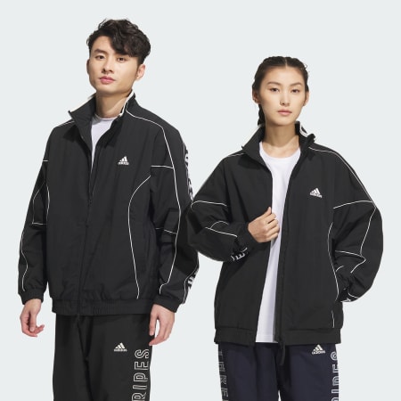 Wording Loose Fit Wrinkled Nylon Woven Brushed Tricot Lined Jacket (Gender Neutral)