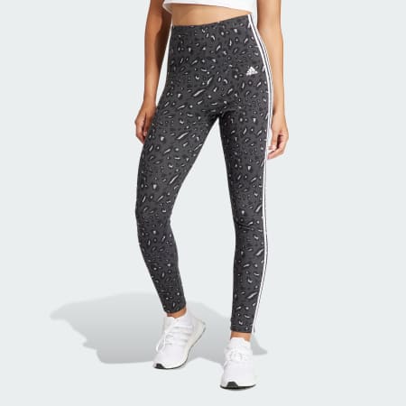 Essentials 3-Stripes Animal Print Leggings