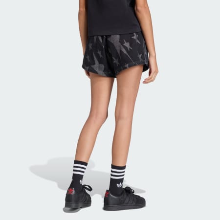 DENIM GRAPHIC SHORTS