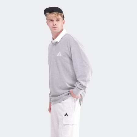 Mens Small Logo Rugby Polo Shirt