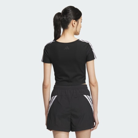 棱條修身迷你 T 恤