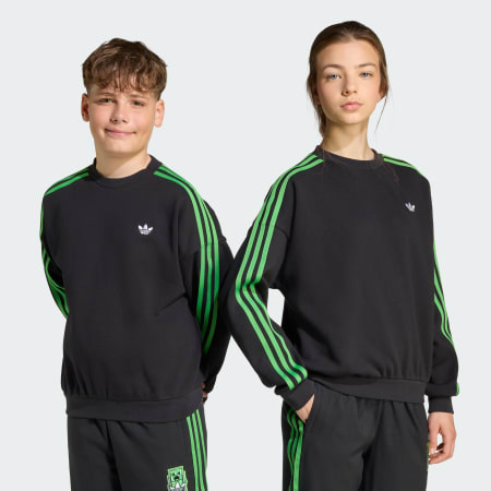 Bluză adidas Minecraft cu guler rotund, pentru copii