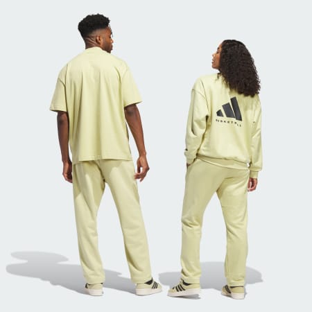 Clothing - Basketball Sueded Pants - Yellow | adidas South Africa