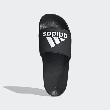 Adidas men's slides black on sale