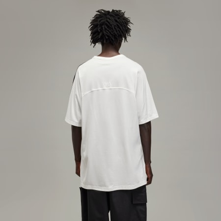 Tricou Y-3 cu mânecă scurtă și 3 dungi