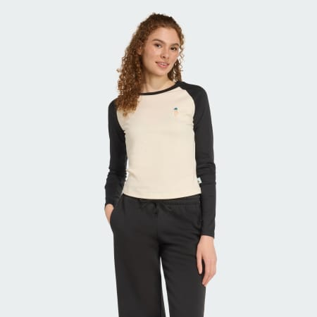 小貓貼布圖案長袖 T 裇