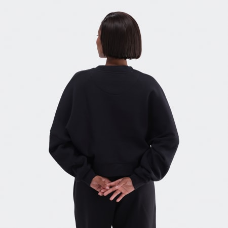 Essentials Fleece Long Oversized Crew Sweatshirt