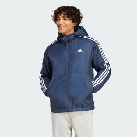 Essentials 3-Stripes Insulated Hooded Jacket