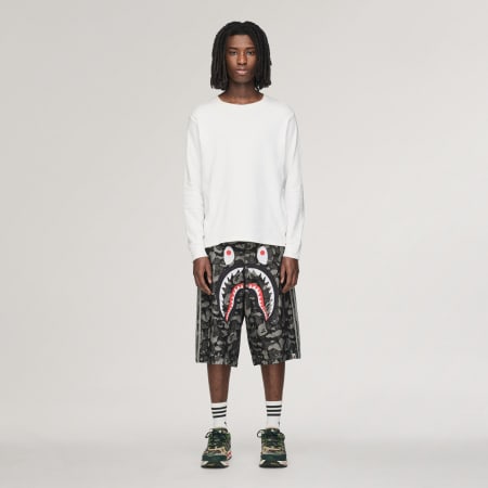 SHARK DENIM JORTS BAPE