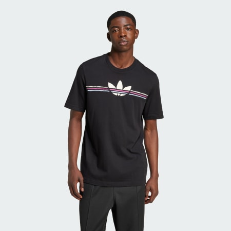 Adidas Original 80s graphic logo tee in Black