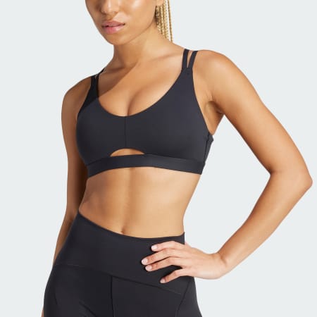 Wzjuss Strappy Sports Bra for Women Criss Cross Back Workout Fitness Camisole  Crop Top Padded Yoga Sports Bra, Black, XS price in UAE,  UAE