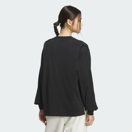 ESSENTIALS PLUS 3 STRIPES LOOSE FIT LONG SLEEVE T-SHIRTS