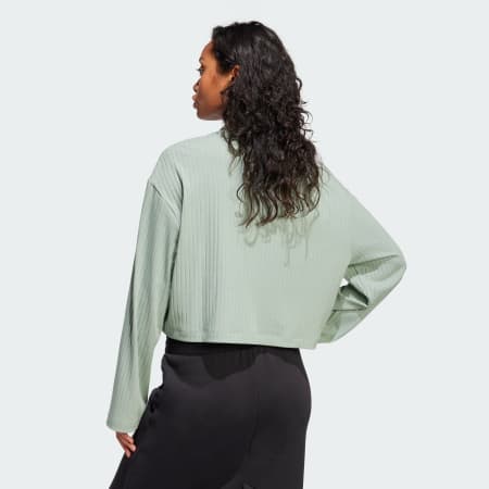 Essentials Wide Rib Long Sleeve Tee