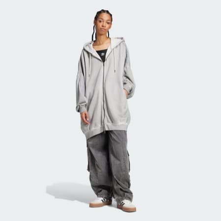 Adilenium Season 2 Washed Oversized Full-Zip Hoodie (Gender Neutral)