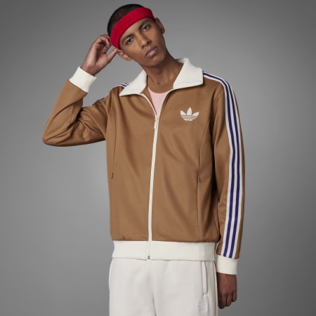 adidas Adicolor 70s Striped Track Top - Brown | adidas KE