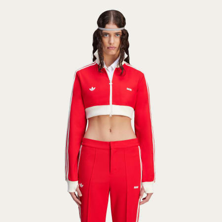 Adidas tracksuit red womens online