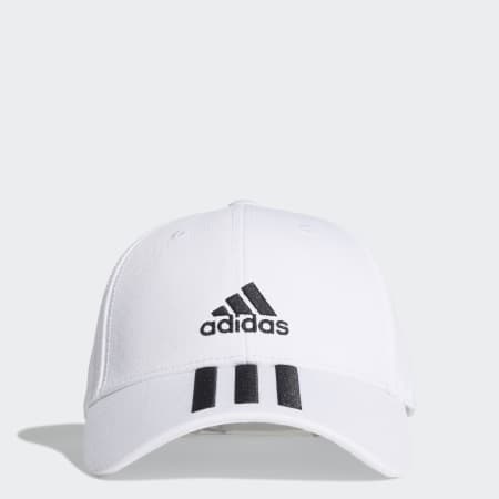 כובע בייסבול מאריג אלכסוני עם 3 פסים