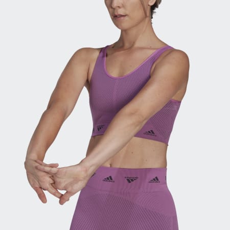 Clothing - adidas AEROKNIT Light-Support Bra - Purple