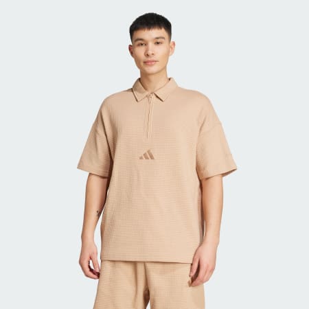 All SZN Waffle Knit Half-Zip Polo