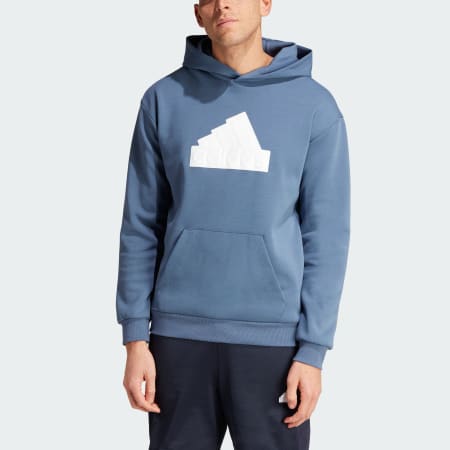 adidas Nice Knitted Hoodie - Blue, Men's Lifestyle