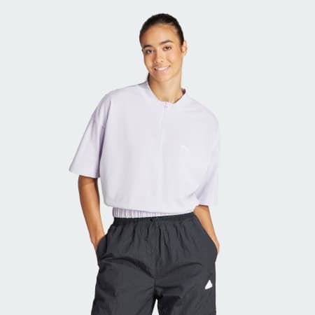 Sportswear Resort Graphic Crop Half-Zip Tee